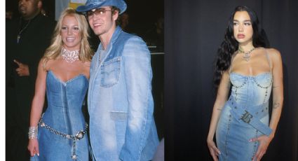 Imitó a Britney Spears: así es el look vaquero que utilizó Dua Lipa