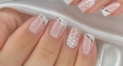 Conoce los diseños de manicure francesa y con glitter para lucir en Navidad