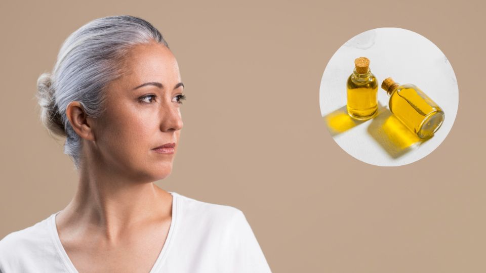 Si no quieres dañar tu cabello con tinte, utiliza aceites para esconder las canas