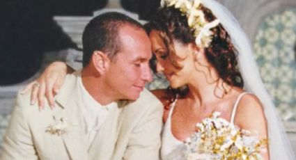 Así era el vestido de novia de Andrea Legarreta, a 23 años de su boda con Erik Rubín