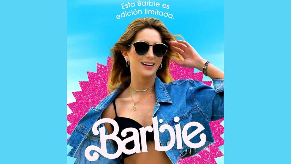 Gerladine Bazán y su póster de Barbie