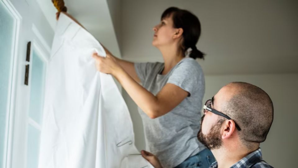 Por esta razón deberás usar un rollo de papel higiénico en tus cortinas