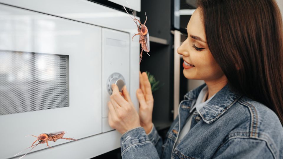 Despídete de las cucarachas que habitan en tu microondas