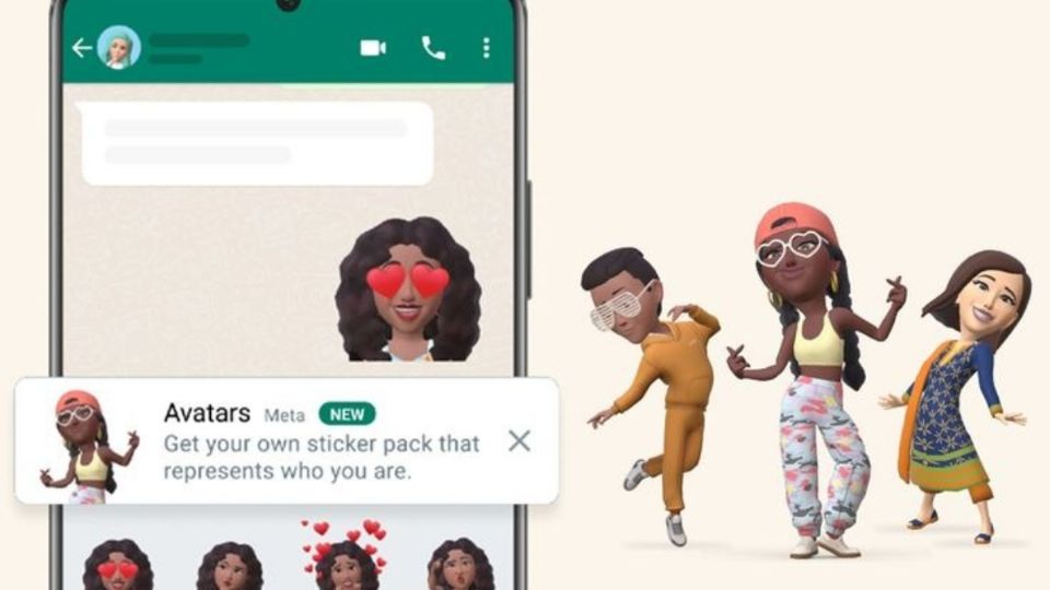 WhatsApp te permite tener tus propios stickers animados con tu avatar.