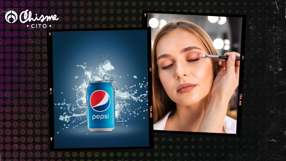 Una mujer elabora una base de maquillaje con Pepsi.