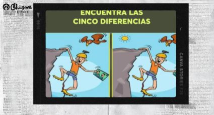 Concéntrate y encuentra las 5 diferencias entre las imágenes del escalador