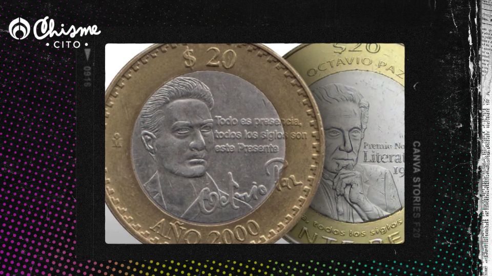 La moneda de Octavio Paz tiene un valor nominal de 20 pesos, pero uno numismático de 300 mil pesos.