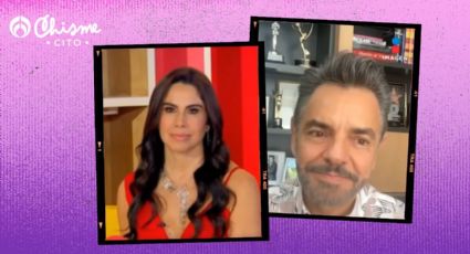 Eugenio Derbez da 'patadita de la suerte' a Paola Rojas tras su debut en Imagen; casi llora (VIDEO)