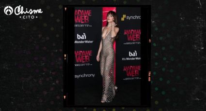 Dakota Johnson deslumbra con un vestido transparente en la promoción de "Madame Web"