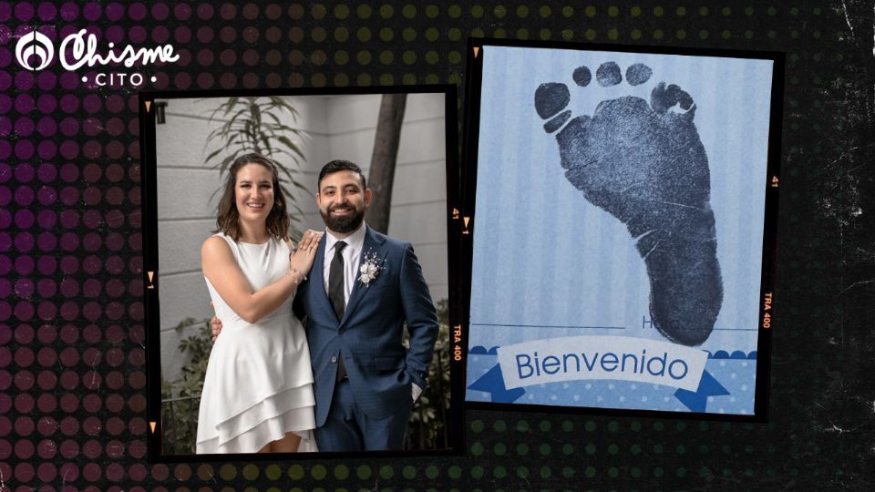 La feliz pareja compartió la llegada de su primer hijo.