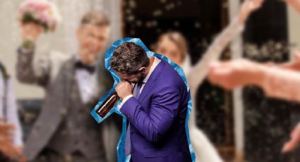 ¡Borrachísimo da el SÍ! Hombre no se puede sostener en su boda y hasta tira la Biblia (VIDEO)