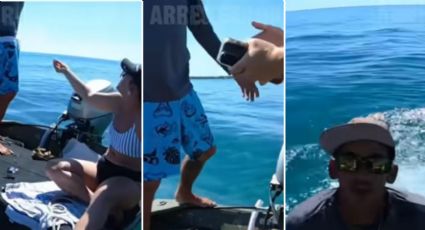 ¡Desesperado! Hombre se tira al mar para no compartir la contraseña de su celular con su novia