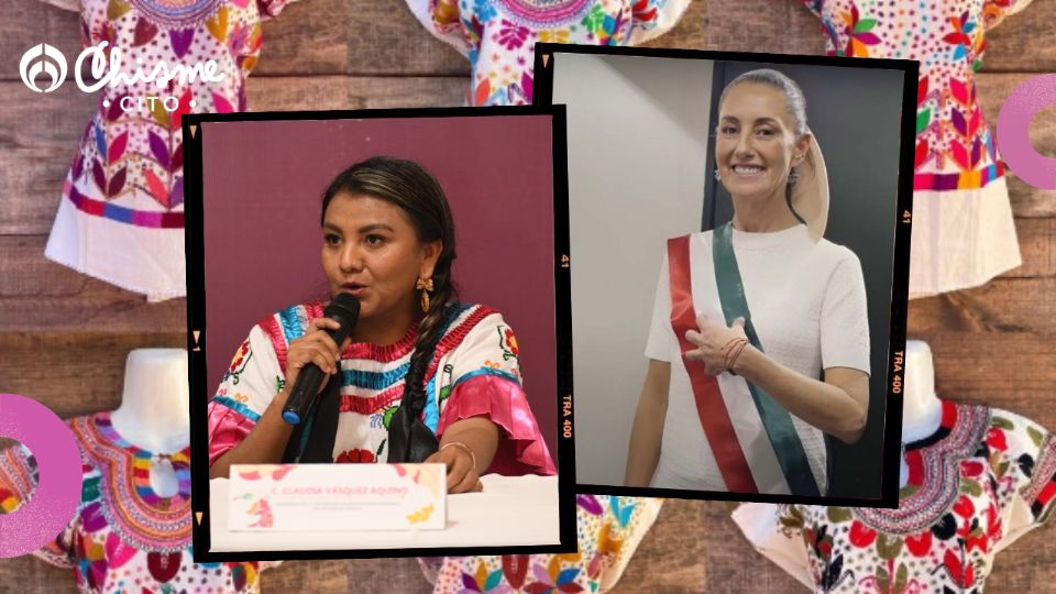 El vestido que usará la próxima presidenta es de la artesana oaxaqueña.