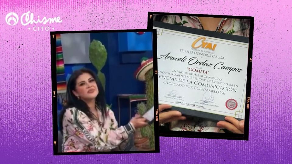 La producción, en vivo, le entregó a Araceli Ordaz un documento ‘honoris causa’.