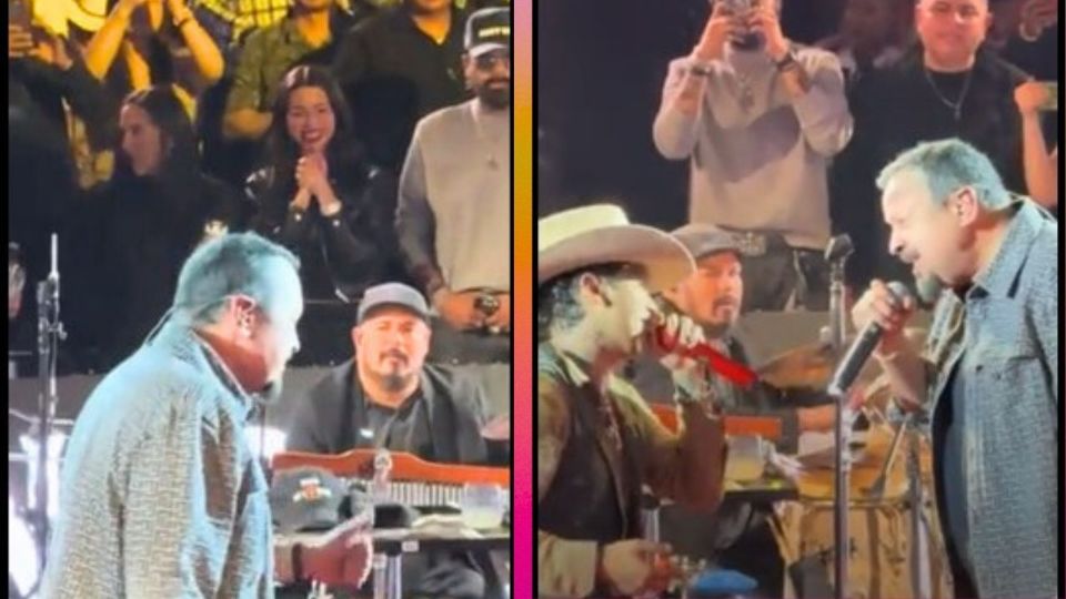 Christian Nodal invitó a Pepe Aguilar y a Ángela, su esposa, al escenario, algo que desagradó a sus fans. 
