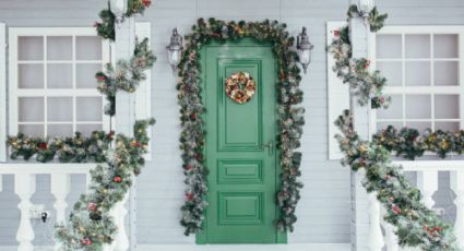 Así podrás decorar la puerta de tu casa para Navidad