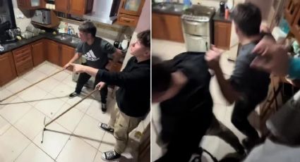 Intenta no reírte con el VIDEO de unos jóvenes intentando sacar una rata de la cocina