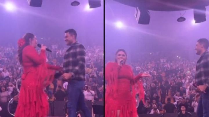 ¡Carlos Rivera y Yuridia, juntos en el escenario! El VIDEO de su sorpresivo dueto en Tlaxcala