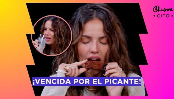 (VIDEO) Eiza González casi llora EN VIVO por enfrentarse a un 'picoso' reto: "¡No puedo!"