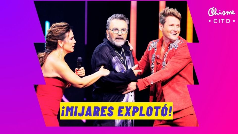 Manuel Mijares fue interceptado por sus compañeros en pleno arrebato explosivo.