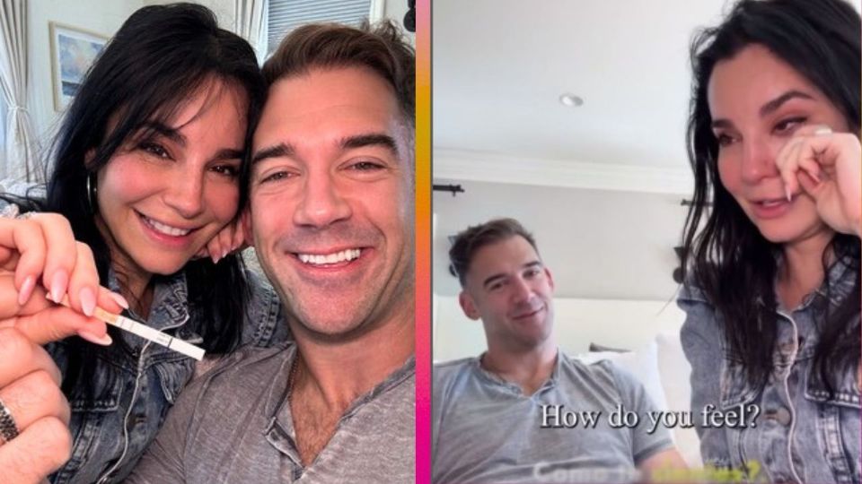 Martha Higareda y Lewis Howes mostraron la prueba de embarazo positiva con el orgullo a tope.